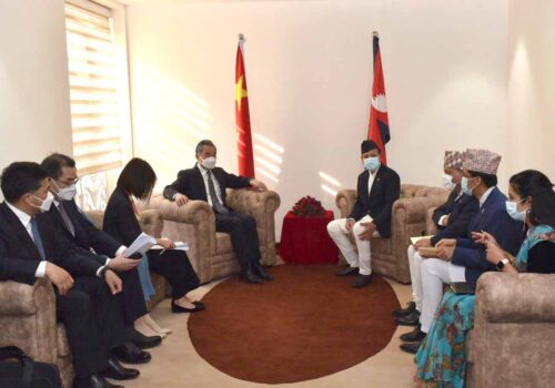 नेपाल–चीन विदेशमन्त्रीस्तरीय द्विपक्षीय बैठक सकियो