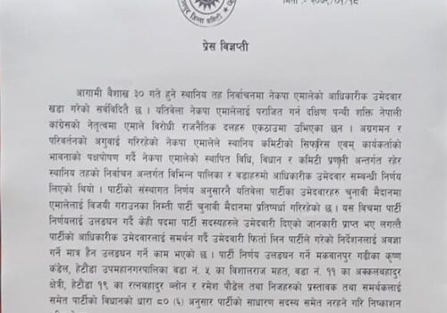 एमाले मकवानपुरद्वारा बागी उम्मेदवारलाई कारबाही