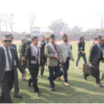 खेलाडीलाई हौसला प्रदान गर्न प्रधानमन्त्री कीर्तिपुर मैदानमा