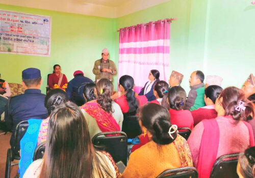 “लैङ्गिक हिंसा र विभेदको अन्त्यमा पुरुषको भूमिका“ विषयमा ज्वालामूखीमा सचेतना कार्यक्रम