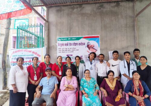 धादिङबेसीमा सम्पन्न भएको निशुल्क स्वास्थ्य शिविरबाट २४० जना लाभान्वित