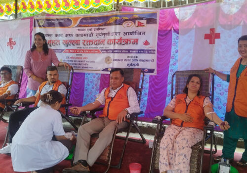 धादिङमा एक वर्षको अवधिमा २ हजार ९३५ पिन्ट रगत सङ्कलन
