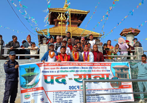 पौवाघर-भैरवी मन्दिर पर्यटन प्रवर्द्धन गर्न पदयात्रा