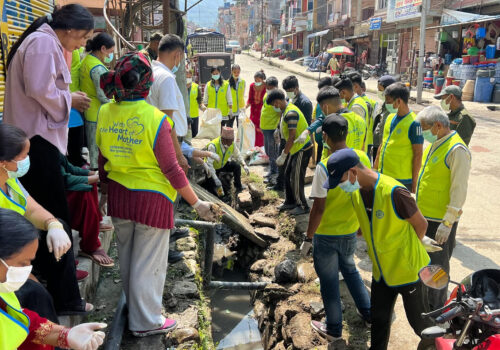 धादिङमा परमेश्वरको मण्डलीद्वारा सरसफाइ तथा वातावरणीय सचेतना कार्यक्रम