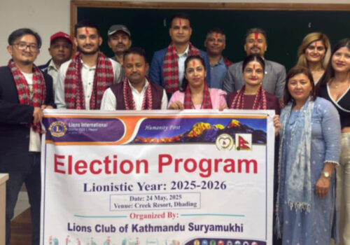 लायन्स क्लब अफ काठमाण्डौं सूर्यमुखीको अध्यक्षमा विक्रम विश्वकर्मा चयन