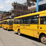 धादिङमा निजी विद्यालयहरूको स्कुल बस ¥याली