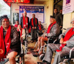 अपाङ्गता भएका सल्यानटारका आठ जनालाई विद्युतीय ह्विलचियर वितरण