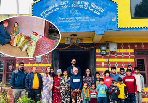 आध्यवी ढुंगानाको जन्मदिनको अवसरमा स्वाबलम्बी बहिरा आ.विलाई खाद्यान्न सहयोग