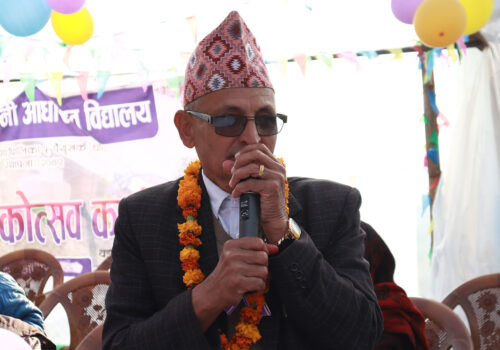 विद्यालयको प्रगतिको लागि जनप्रतिनिधि, अभिभावक, र सबै सरोकारवालाहरूको सामूहिक र सत्प्रयास आवश्यक छ : उपाध्यक्ष रामेश्वर सिम्खडा