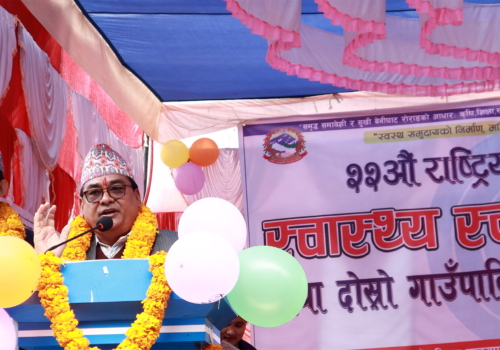 महिला स्वयंसेविकाको समर्पणकै कारण मातृ–शिशु स्वास्थ्यमा ठूलो सुधार : उपाध्यक्ष श्रेष्ठ